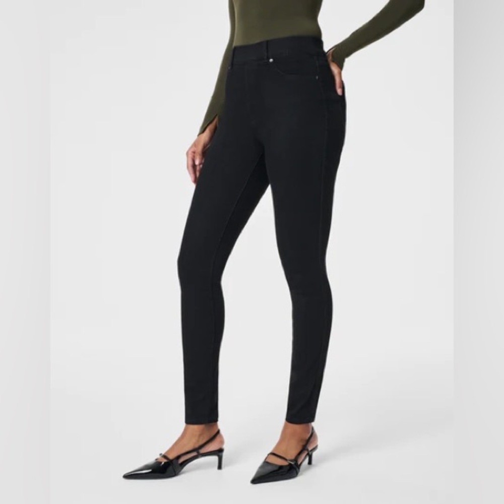 Spanx‎ By Sara Blakely Womens Black Denim Pull On Women’s Size Medium